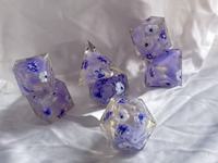 Dés de jeu de société polyédriques en acrylique transparent scintillant pour D&D RPG, lot de 7 pièces colorées