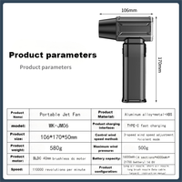2025 dernière conception compacte Mini Turbo ventilateur Jet ventilateur 16000mah haute vitesse Air Duster qualité industrielle pour hôtels entrepôts fermes