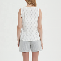 Vente en gros usine – Nouveaux ensembles de pyjamas thermiques personnalisés grande taille pour femmes, débardeur et short, longueur genou