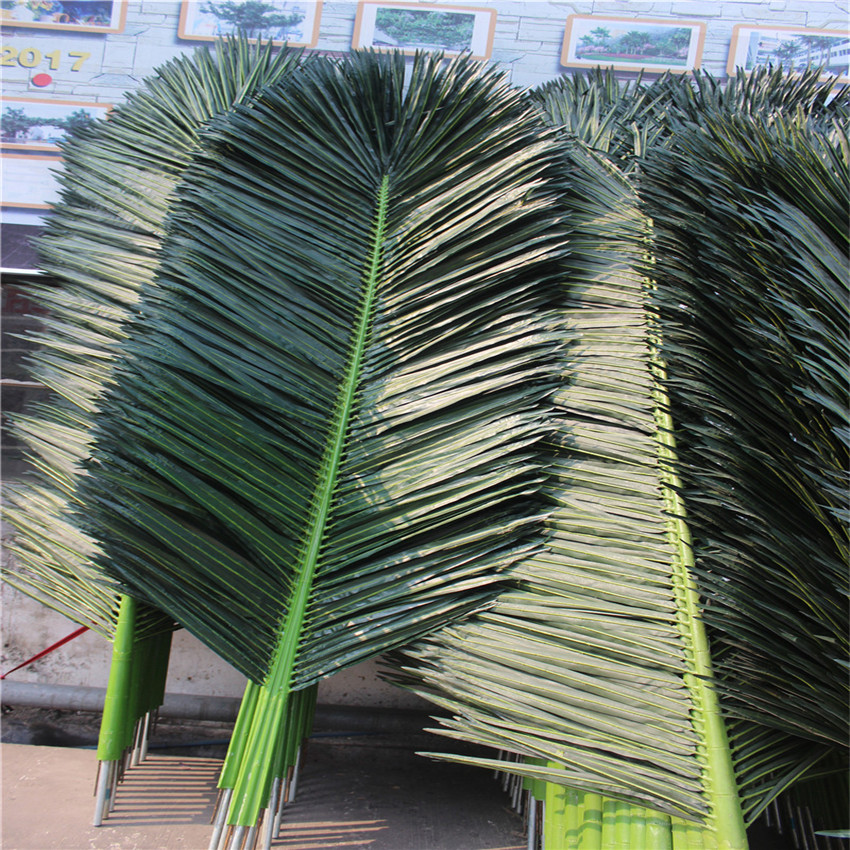 artificial palm leaves highly simulation coconut leaves branch decorative palm tree for wedding Garden Ornaments