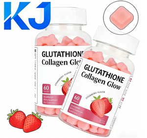 Gommes à mâcher multivitaminées au collagène et au glutathion à la saveur de fraise, 60 gommes, favorise la santé de la peau, le système immunitaire, végétalien, pour adultes - Product Image 1