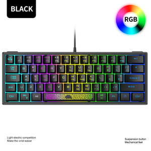 INNO K61 Optical Mechanical ABS+PC RGB Wired <b>USB</b> 62-Key Anti-Ghosting Ergonomic Ultra-Compact Mini Gaming <b>Keyboard</b> Multimedia Po - Product Image 6