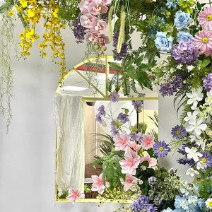 Fiori Artificiali in Seta Stile Giardino di Monet per Decorazione Corridoio Matrimoniale Fai-da-Te, Composizione Floreale Fantasiosa per Vetrine - Product Image 4