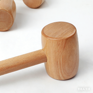 Mazzuolo <span class=keywords><strong>in</strong></span> <span class=keywords><strong>Legno</strong></span> di Faggio Massiccio Personalizzato, Utensile da Cucina per Frutti di Mare, Mazzuolo per Granchi, Attrezzi Manuali per Installazioni Domestiche - Product Image 3