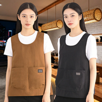 Gilet personnalisé avec logo, vêtements de travail, uniforme, tablier de nettoyage, tablier de cuisine, tablier de pâtisserie avec 2 poches