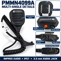 Microphone-haut-parleur à distance IMPRES Windporting PMMN4099 pour radios portables Motorola MTP6650 MTP6550 APX 8000 APX 6000 avec prise jack 3,5 mm