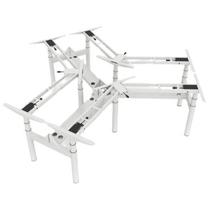 NATE Electric <b>Height</b> <b>Adjustable</b> Desk Frame 9-Leg Standing Desk Partition Office Workstation White - Product Image 5