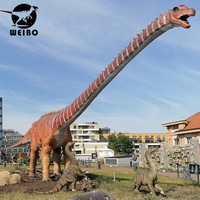 Dinosaure animatronique réaliste à tête mobile, son de rugissement, structure en acier, éponge haute densité, décoration de parc à thème extérieur
