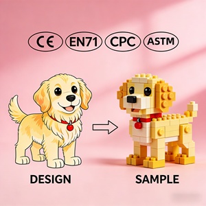 Figura Conmemorativa de Mascotas Personalizada, Juego de Bloques de Construcción de Plástico para Regalo Creativo <span class=keywords><strong>y</strong></span> Exhibición Coleccionable - Product Image 2