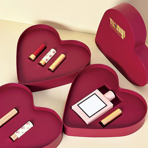 Cajas Cosméticas Rígidas Personalizadas en Forma de Corazón <span class=keywords><strong>para</strong></span> Brillo Labial, Aceite <span class=keywords><strong>para</strong></span> <span class=keywords><strong>Uñas</strong></span> y Set de Cuidado de la Piel |   Empaque de Regalo Ecológico Reciclable con Logotipo - Product Image 2