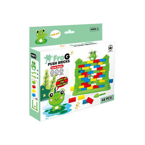 Non lasciare che la rana cada giochi da tavolo interattivi set 48 pz fai da te che spinge i mattoni a muro giocattoli rana gioco da tavolo equilibrio gioco per bambini - Product Image 2