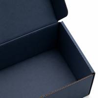 Caja de Cartón Corrugado Azul Marino con Logotipo Personalizado, Embalaje de Envío Reciclable de Kraft para Regalos, Comercio Electrónico, Precio de Fábrica al por Mayor