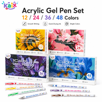 Ensemble de stylos gel acrylique 3D KAIX, pointe bille 1,0 mm, encre imperméable, logo personnalisé, stylos gel acrylique 3D pour journalisation et prise de notes