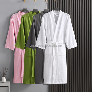 Hotel Spa100% Cotton Bath <strong>Robes</strong> Solid <strong>Waffle</strong> Women Bathrobes and <strong>Men</strong> Sleepwear Custom logo - Product Image 3