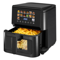 Friteuse à air numérique intelligente en acier inoxydable 9L, sans huile, pour cuisson familiale, vente en gros usine, commande en gros