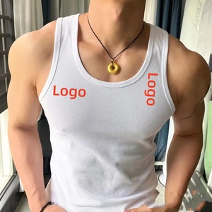 Canotta da Palestra per <span class=keywords><strong>Uomo</strong></span> Personalizzata di Alta Qualità con Logo Personalizzato in Poliestere <span class=keywords><strong>a</strong></span> Coste - Product Image 1