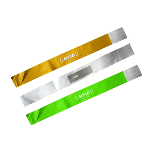 Tùy chỉnh dùng một lần Dupont giấy dây đeo cổ tay phổ không thấm nước chống rách <span class=keywords><strong>NFC</strong></span> kích hoạt Mini <span class=keywords><strong>tag</strong></span> khách sạn bên công viên giải trí - Product Image 1