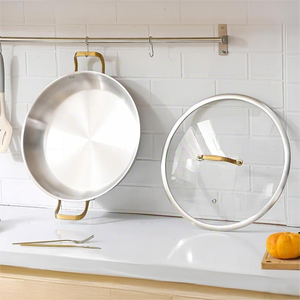 กระทะ <span class=keywords><strong>Paella</strong></span> สแตนเลสสามชั้นพร้อมฝาปิดทั้งหมดกระทะขนาดใหญ่ - Product Image 3