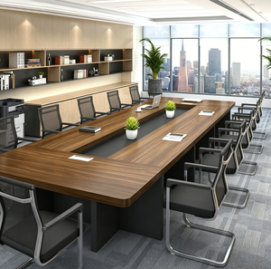 Ensemble de table et chaises de conférence modernes pour <span class=keywords><strong>12</strong></span> personnes, table de réunion de bureau, long bureau de salle de réunion en bois, mobilier de salle de réunion - Product Image 6