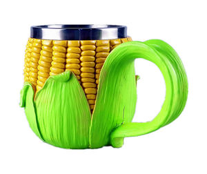 Vente en gros Nouveau Créatif Résine Acier Inoxydable Simple Créatif Personnalité Amusant 3D Fruits Bière Tasses Maïs Raisin Tasse Cadeau Whisky Tasse - Product Image 4