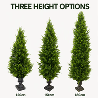 Arbre de cyprès artificiel de 120/150/180 cm, faux bonsaï, plantes en plastique pour la décoration intérieure