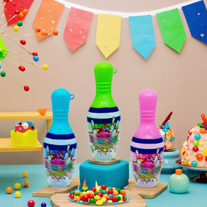 Caramelos al por mayor etiqueta privada personalizada divertida 2 en 1 piruleta colorida en forma de <span class=keywords><strong>bolos</strong></span> con azúcar agria en polvo <span class=keywords><strong>dulces</strong></span> niños caramelo juguete - Product Image 1