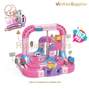 <span class=keywords><strong>Jouet</strong></span> de piste de course pour voitures miniatures, thème dinosaure de dessin animé et animaux mignons, avec piste inclinée, son et lumière électriques, et fonction d'escalade d'obstacles - Product Image 3