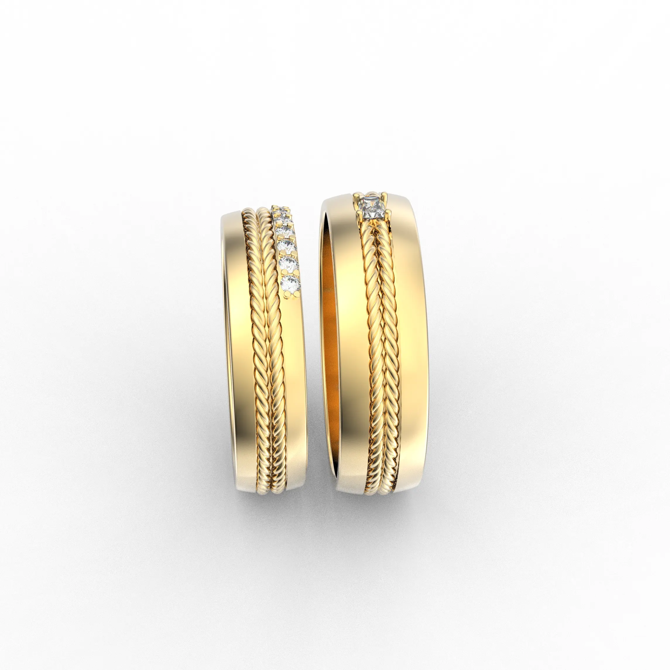 2023 Best design wedding Ring gold Real 10k 14K 18K Gold Ring Diamond moissanite for Men and Women gold jewelry customization