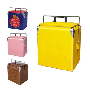 Best Selling Aussie Box Coolers 13L Custom Metal Ice Chest Boxes Cooler Retro Cool Box