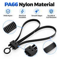 Attaches en plastique réutilisables à anneau de traction détachable multi-usages haute résistance 250 lb pour l'ingénierie électrique
