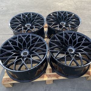 Roue personnalisée d'usine noir brillant pour BMW PORSCHE <span class=keywords><strong>LAMBORGHINI</strong></span> <span class=keywords><strong>18</strong></span> 19 20 21 22 23 pouces 5x112 5X114.3 5X130 jante forgée - Product Image 2