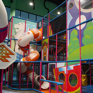 Trẻ em tương tác trong nhà thương mại sân chơi thể thao nhựa đôi trượt Mê Cung thiết bị công viên - Product Image 4