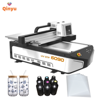 Imprimante UV DTF entièrement automatique Qinyu New A1 2 têtes XP600, matériau plastique, machine d'impression directe UV haute vitesse