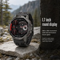 Smartwatch con Schermo Rotondo da 1,7 Pollici, Impermeabile 3ATM, Batteria da 1000mAh, 123 Modalità Sportive, Chiamate BT, Misurazione Ossigeno nel Sangue e Frequenza Cardiaca
