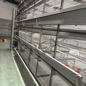 Cage à <span class=keywords><strong>poules</strong></span> en grillage galvanisé à 3 niveaux et 4 portes, capacité 96 <span class=keywords><strong>poules</strong></span>, prix direct usine - Product Image 1