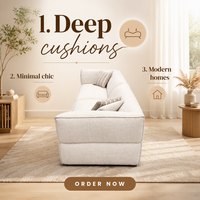 Modernes 3,1m Quadratisches Stoffsofa Minimalistischer Italienischer Stil Wohnzimmersofa mit Chenille-Polsterung 3-Sitzer Gym Villa