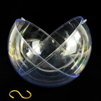 Couverture en acrylique poli découpée au laser, demi-sphère transparente en plastique, abat-jour décoratif suspendu coloré