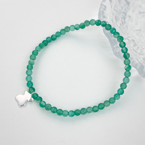 Bracciale con perline <span class=keywords><strong>in</strong></span> argento sterling S925 placcato <span class=keywords><strong>oro</strong></span> 18K, design orsetto spagnolo personalizzato, lusso semplice per matrimonio, fidanzamento, anniversario, ragazza - Product Image 6