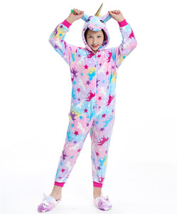 Noël Onesie <span class=keywords><strong>Kigurumi</strong></span> enfants <span class=keywords><strong>licorne</strong></span> pyjamas hiver lueur dans le noir Halloween Anime Cosplay Costume 2025 nouvel an vêtements - Product Image 5