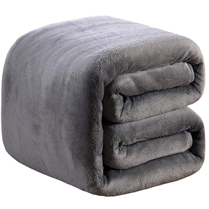 Đồng bằng nhuộm siêu mềm lớn Nữ Hoàng Kích thước chăn mềm chăn ấm mùa đông mùa thu ném lông cừu chăn flannel ném - Product Image 1