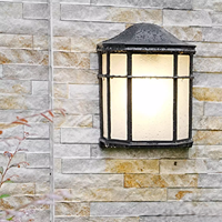 Applique murale LED vintage à montage en surface, étanche IP54, carrée, pour extérieur et intérieur, jardin, couloir
