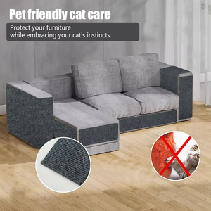 Wall Self-Adhesive Anti Cat Scratch <b>Sofa</b> DIY Cats Scratch Protection Paws Sharpen Trimmable Carpet Cats Scratch Board - Product Image 2