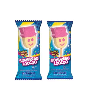 Oem Odm Bpa Gratis Pla Plastic Wrapper Ice Pop Popsicle Crème Food Grade Verpakking Ijs Zakje Custom 3 Side seal Zakken