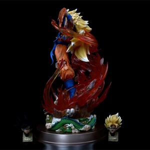 Figura de Manga de Gran Tamaño de 45 cm, Estatuas de Super Saiyan 3 Goku, Figura Coleccionable, Modelo de PVC, Juguetes de Anime - Product Image 6