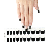 Nouveau gel de gaufrage personnalisé Nail Art autocollant décalcomanie marque de luxe Logo Designer ongles autocollants bandes enveloppes