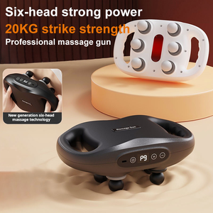 <span class=keywords><strong>Pistolet</strong></span> <span class=keywords><strong>de</strong></span> <span class=keywords><strong>massage</strong></span> professionnel Premium 6 têtes 9 Modes Fascial des tissus profonds avec lumière rouge soulagement <span class=keywords><strong>de</strong></span> la douleur musculaire complète du corps - Product Image 2