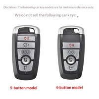 Funda Protectora de TPU Premium para Llave de Coche Ford Focus Mondeo Kuga Edge, Compatible con Control Remoto Inteligente de Cinco Botones, Proveedor Mayorista