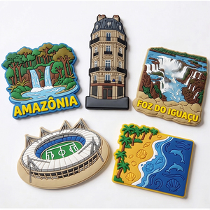 Imán de Refrigerador de Recuerdo, Amazonia, <span class=keywords><strong>Foz</strong></span> de Iguacu, Estadio, Playa, Tema 3D, Imán de PVC Suave, Adhesivo Magnético para Refrigerador - Product Image 1