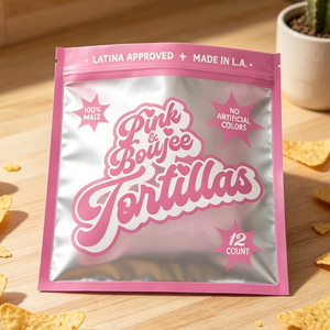 Custom Printed Three Side Seal Zipper <b>Foil</b> Pouch Food Resealable Packaging Bag With Clear <b>Window</b> For Tortilla Snack - Product Image 3
