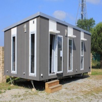 Mini-remorque conteneurisée, maisons préfabriquées, maisons minuscules sur roues, 2 chambres, salle de bain, cuisine, séjour